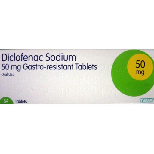 Diclofenac Sodiium - 50mg gastro-resistant tablets