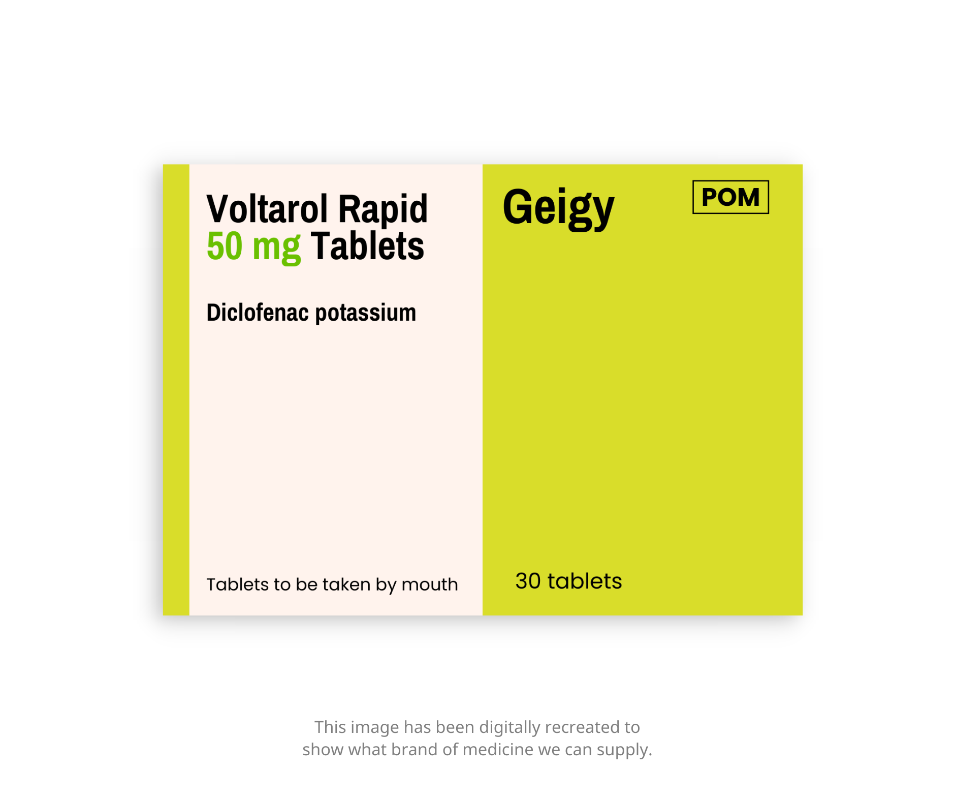 Voltarol rapid 50mg oral tablets - Diclofenac Potassium