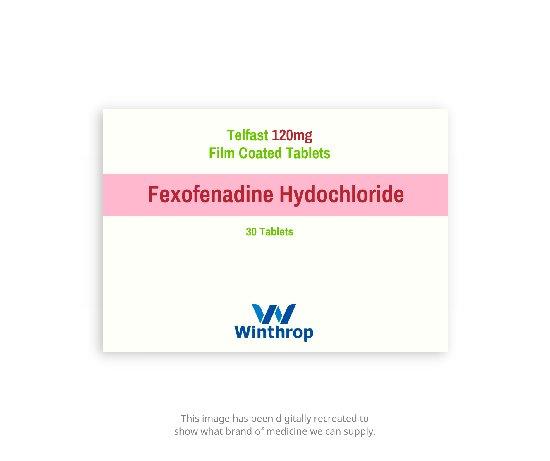 Fexofenadine Hydrochloride example packaging