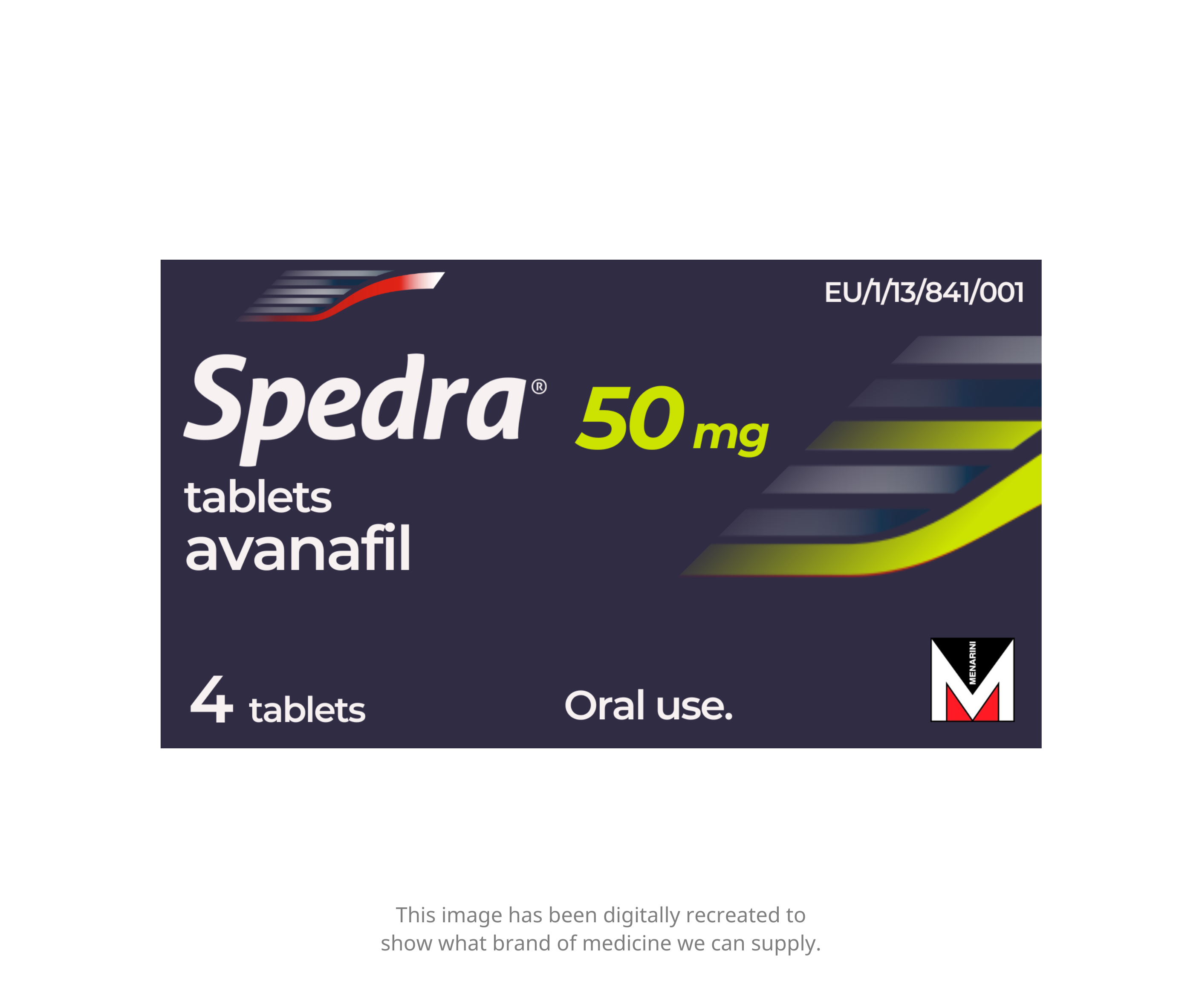 Spedra Avanafil 50mg example packaging